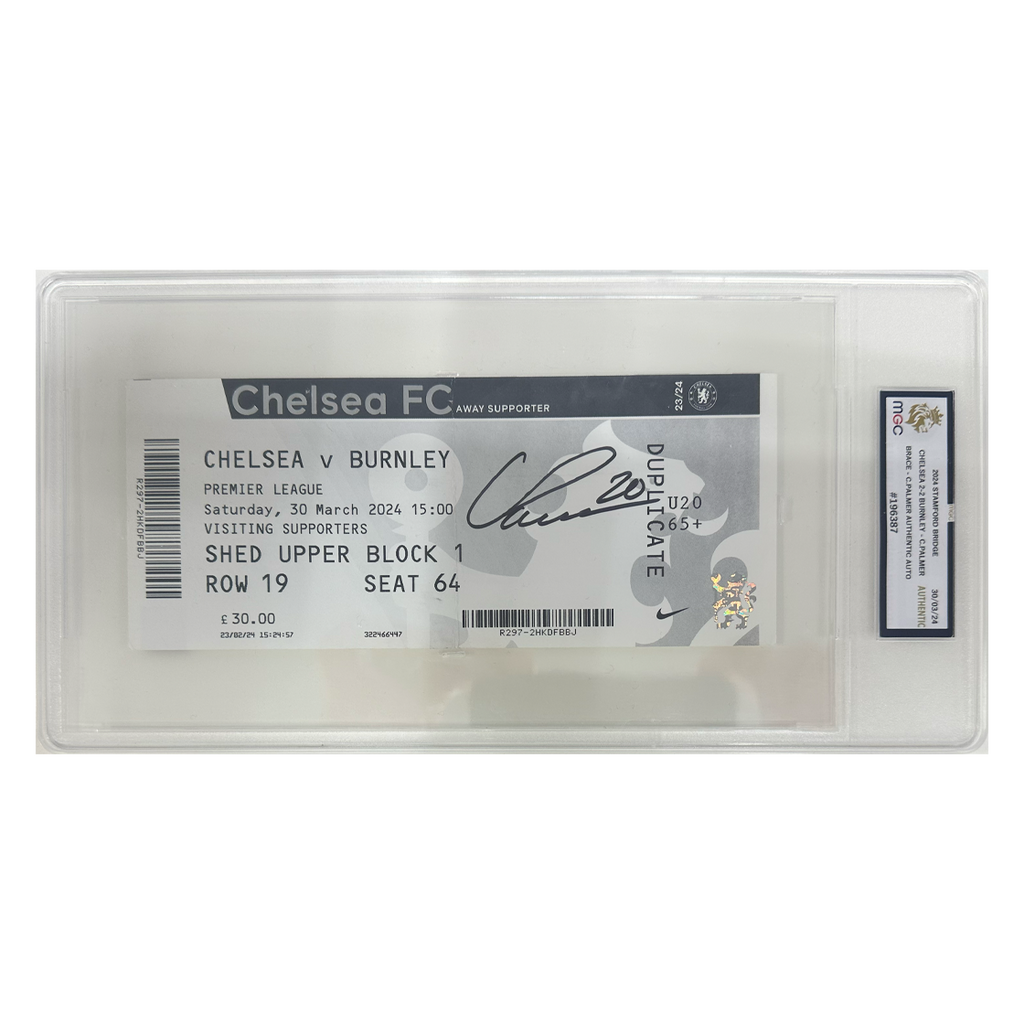Cole Palmer Signed Chelsea v Burnley Ticket