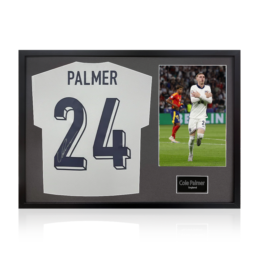 Cole Palmer Signed England Shirt Classic Frame