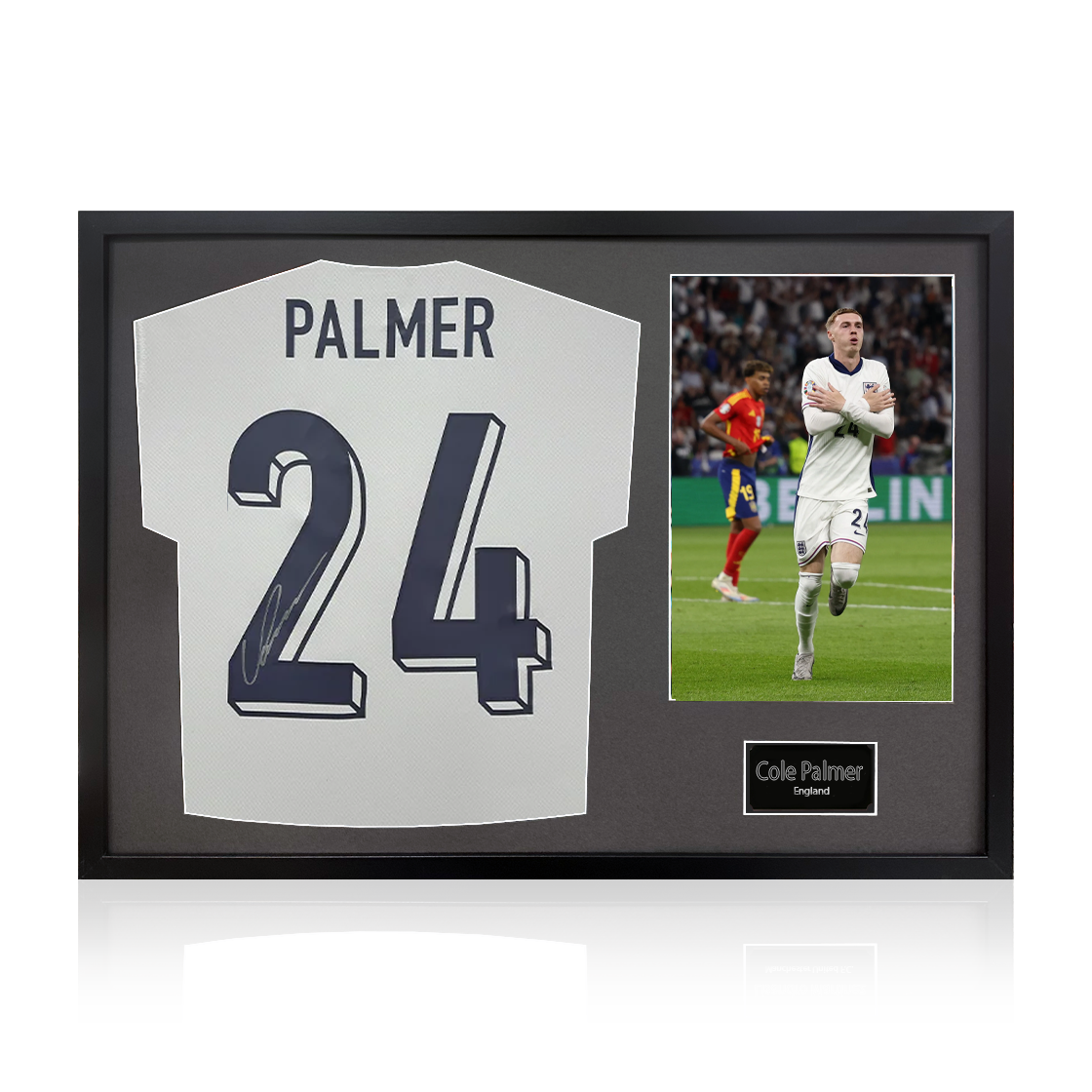 Cole Palmer Signed England Shirt Classic Frame