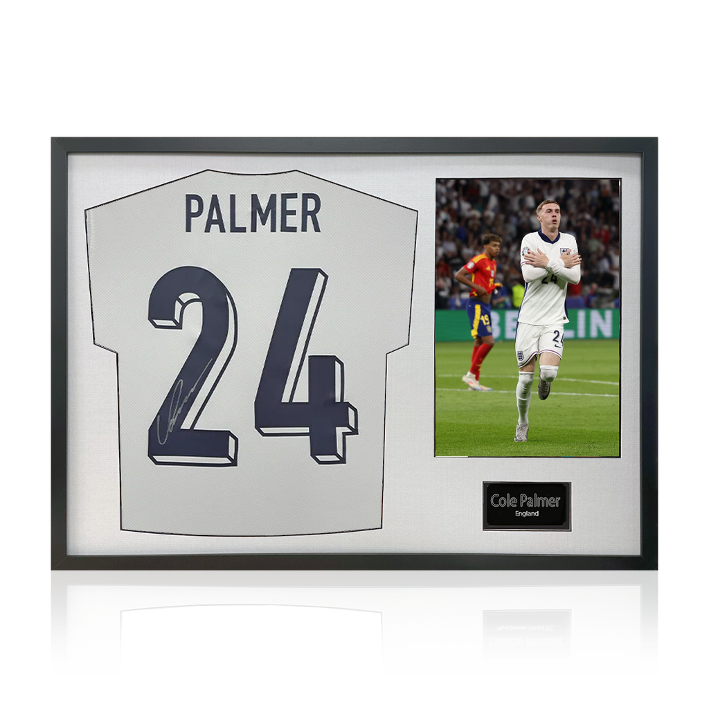Cole Palmer Signed England Shirt Classic Frame