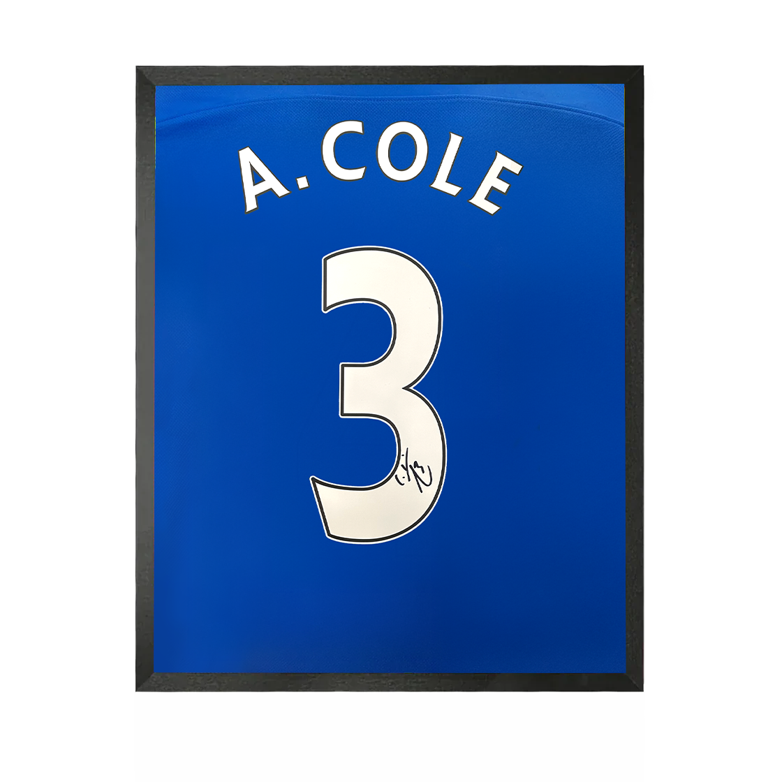Ashley Cole Signed Chelsea Shirt Compact Frame