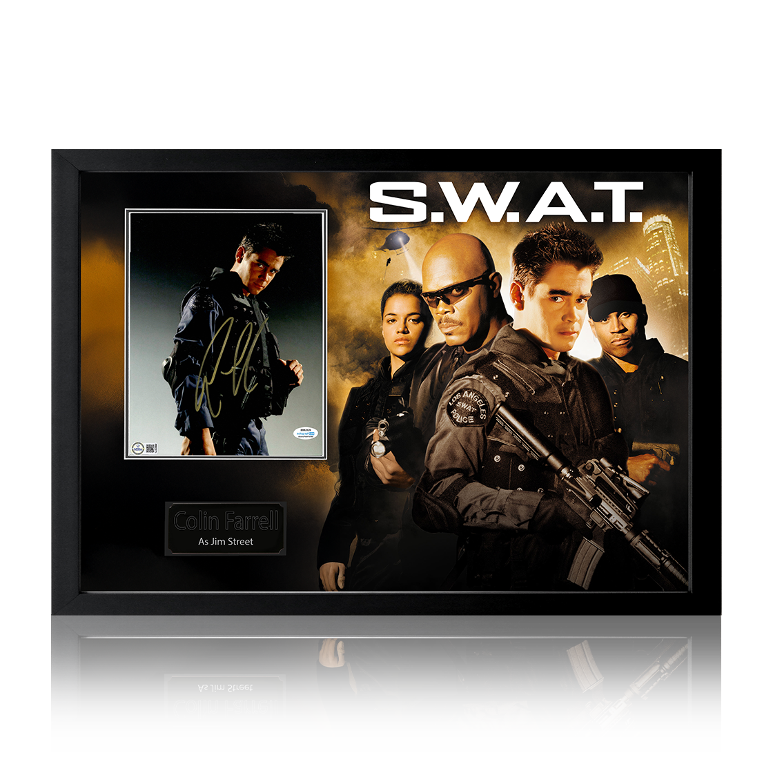 Colin Farrell Signed S.W.A.T. Image Iconic Frame (AFTAL Authentication)