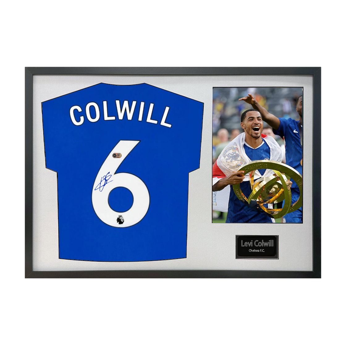 Levi Colwill Signed Chelsea Shirt Classic Frame (ACG Cert)