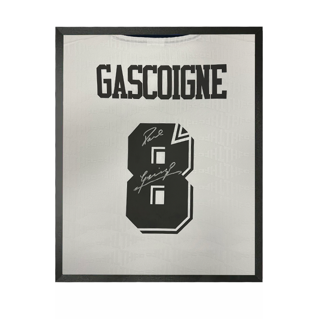 Paul Gascoigne Signed Tottenham Hotspur Shirt Compact Frame