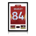 Conor Bradley Signed Liverpool Shirt Premium Frame (ACG Cert)