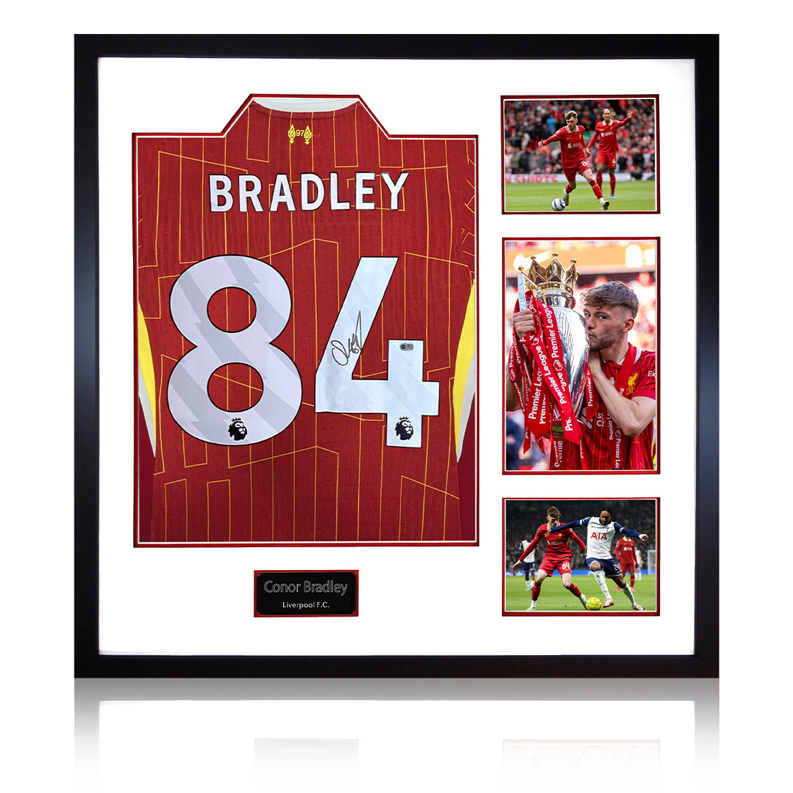 Conor Bradley Signed Liverpool Shirt Elite Frame (ACG Cert)