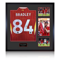 Conor Bradley Signed Liverpool Shirt Elite Frame (ACG Cert)