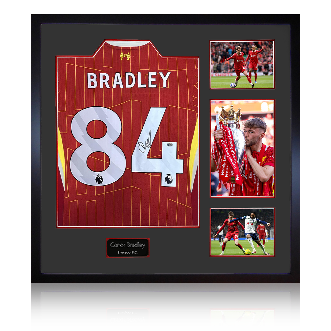 Conor Bradley Signed Liverpool Shirt Elite Frame (ACG Cert)