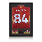 Conor Bradley Signed Liverpool Shirt Premium Frame (ACG Cert)