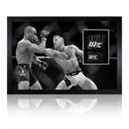 Conor McGregor vs Alvarez Signed UFC Mitt Iconic Frame