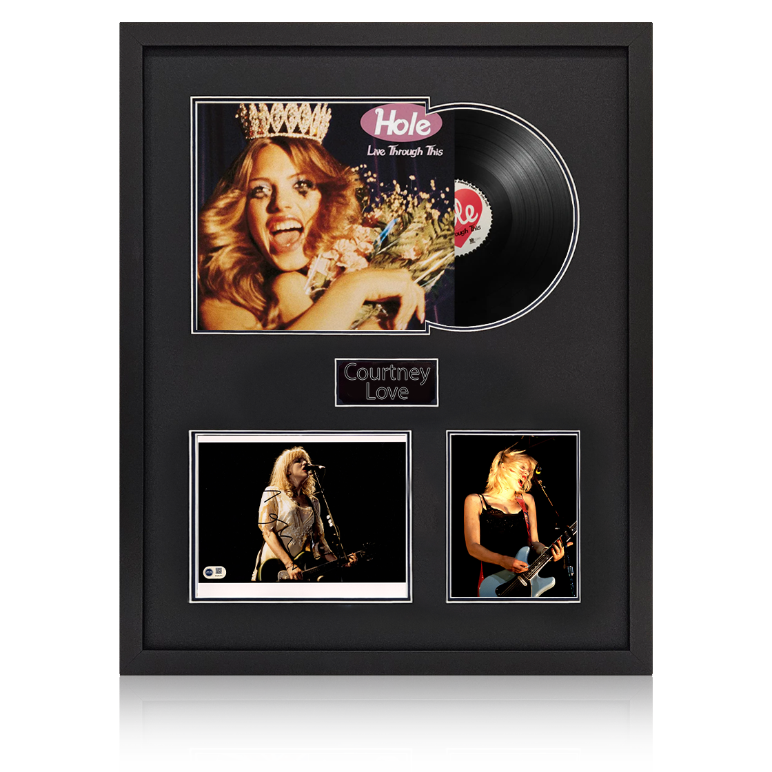 Courtney Love Signed 10x8 Image LP Elite Frame (ACG Cert)