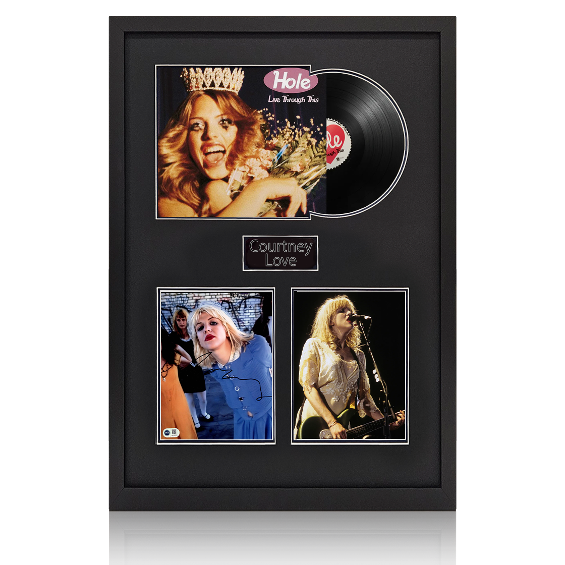 Courtney Love Signed 10x8 Image LP Elite Frame (ACG Cert)
