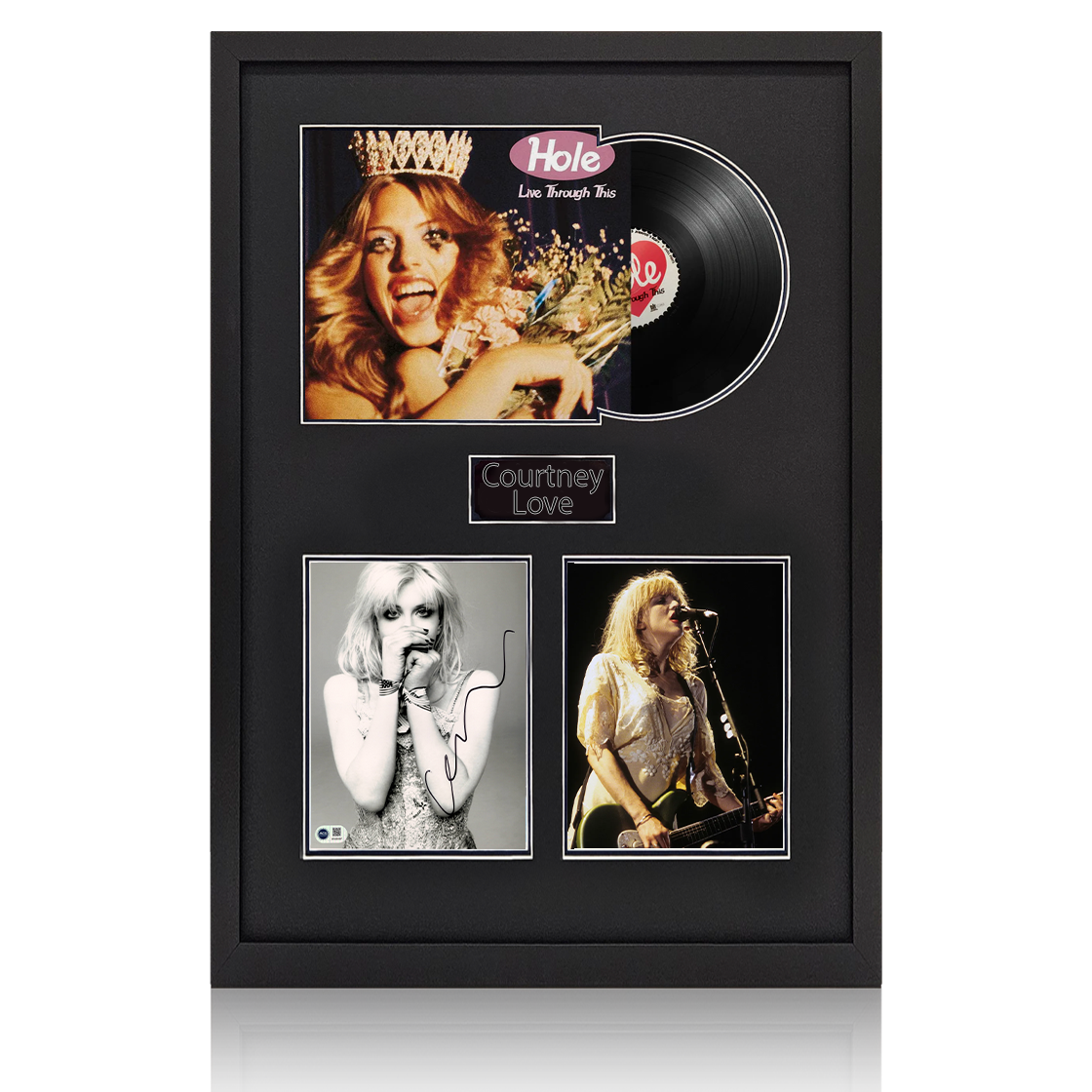 Courtney Love Signed 10x8 Image LP Elite Frame (ACG Cert)