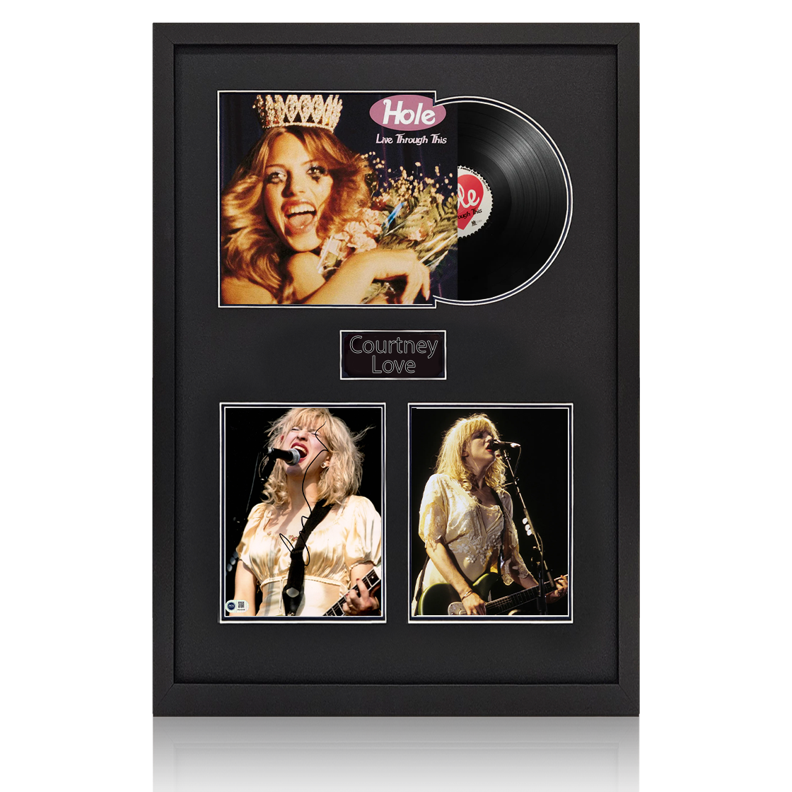 Courtney Love Signed 10x8 Image LP Elite Frame (ACG Cert)