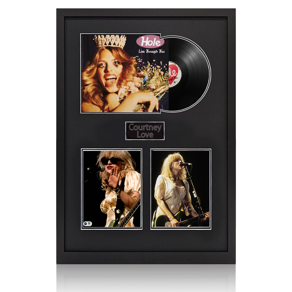 Courtney Love Signed 10x8 Image LP Elite Frame (ACG Cert)