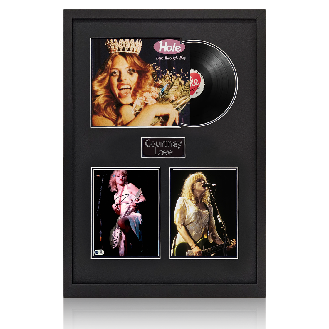 Courtney Love Signed 10x8 Image LP Elite Frame (ACG Cert)