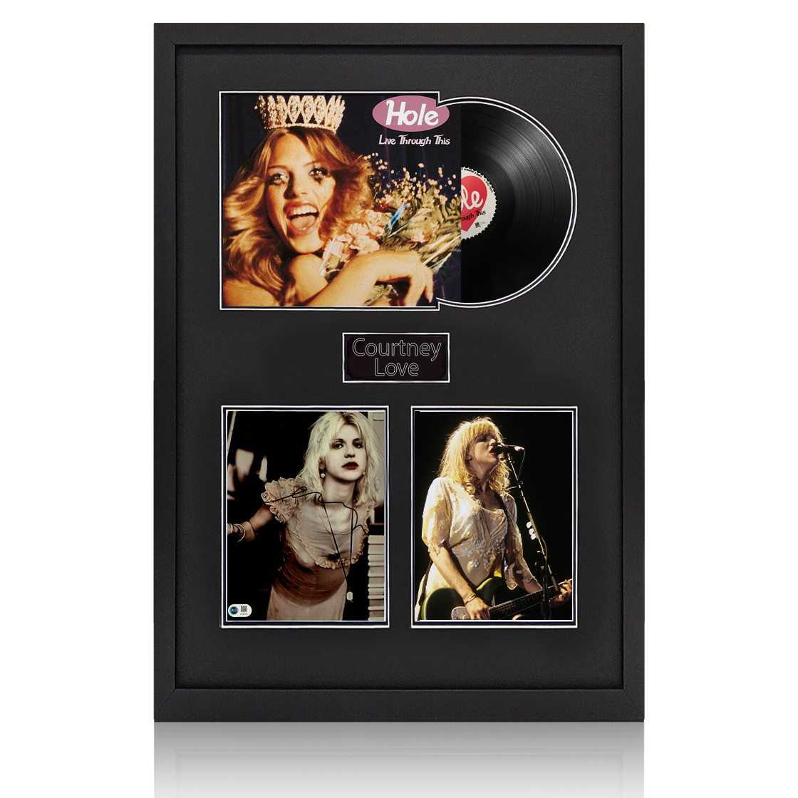 Courtney Love Signed 10x8 Image LP Elite Frame (ACG Cert)