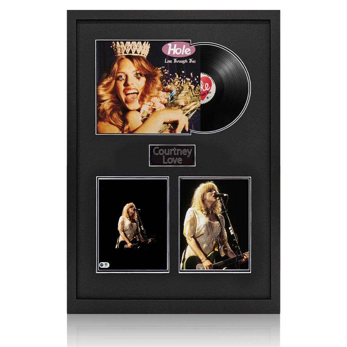 Courtney Love Signed 10x8 Image LP Elite Frame (ACG Cert)