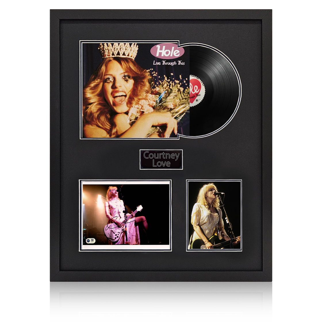 Courtney Love Signed 10x8 Image LP Elite Frame (ACG Cert)