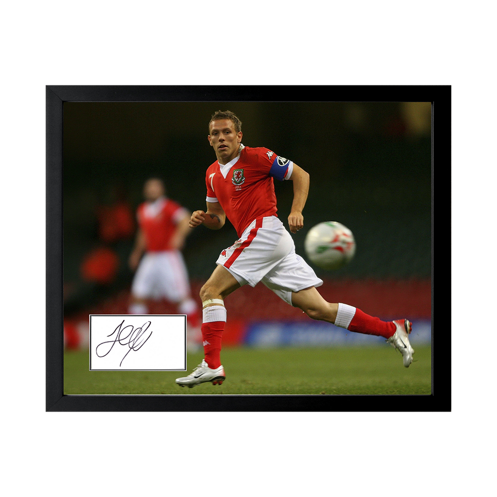 Craig Bellamy Signed Wales Cut Deluxe Mount Frame