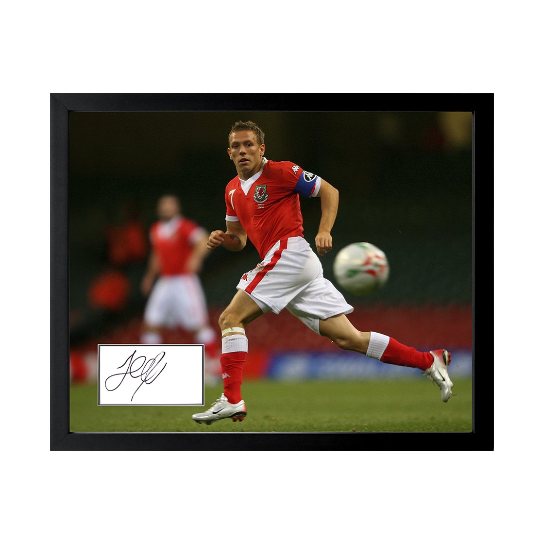 Craig Bellamy Signed Wales Cut Deluxe Mount Frame