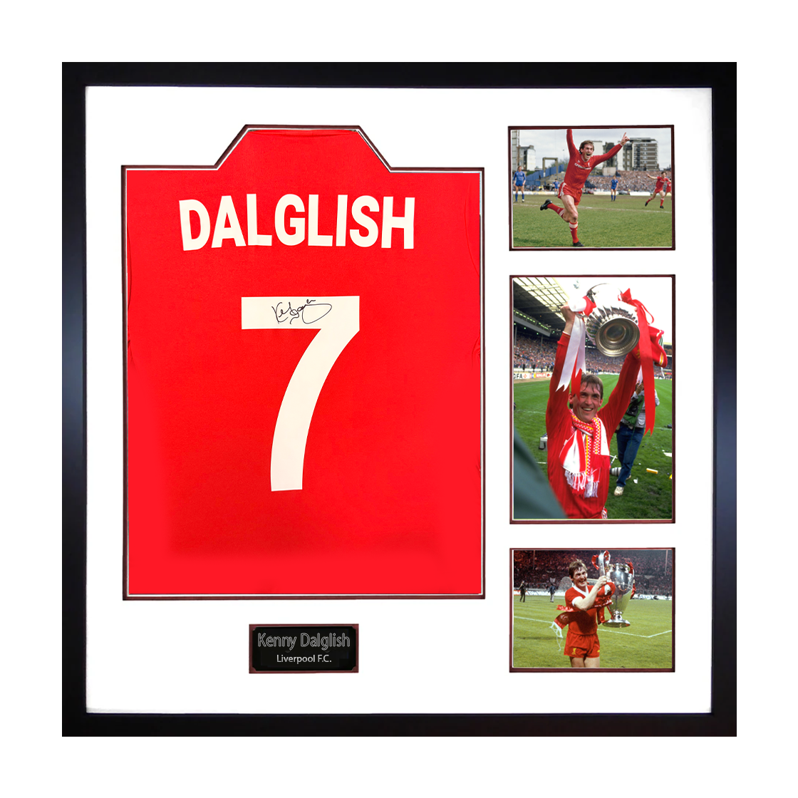 Kenny Dalglish Signed Liverpool Shirt Elite Frame