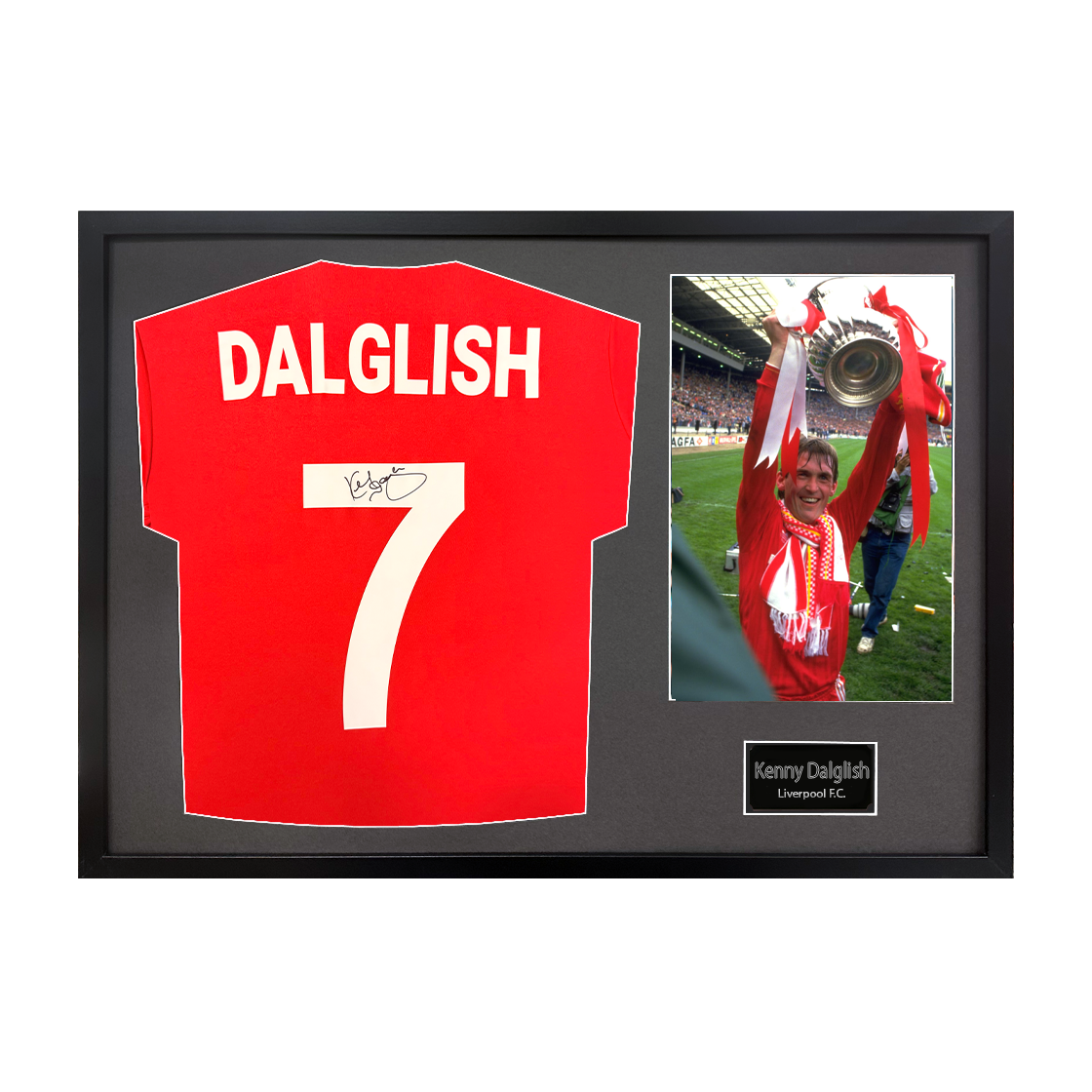 Kenny Dalglish Signed Liverpool Shirt Classic Frame