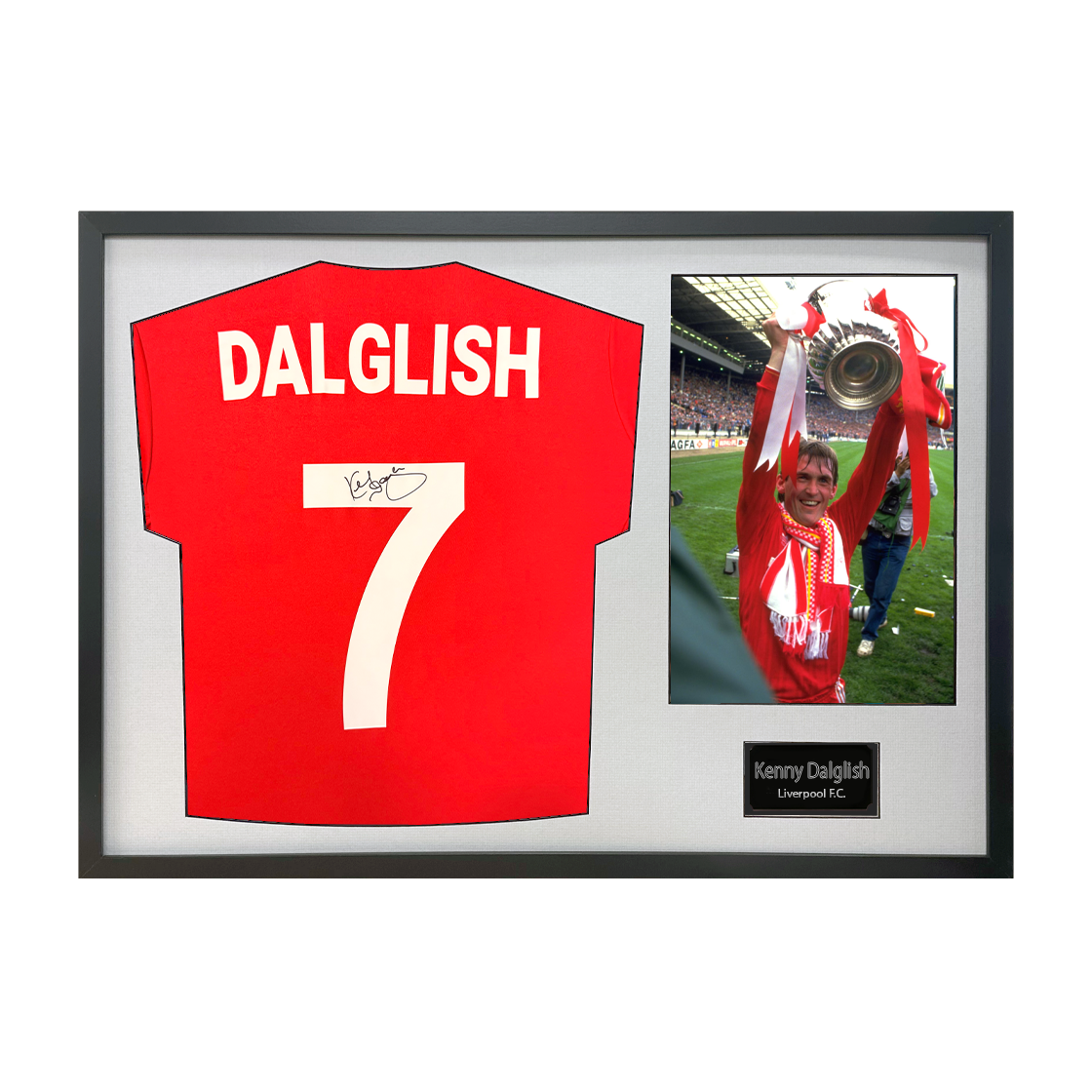 Kenny Dalglish Signed Liverpool Shirt Classic Frame