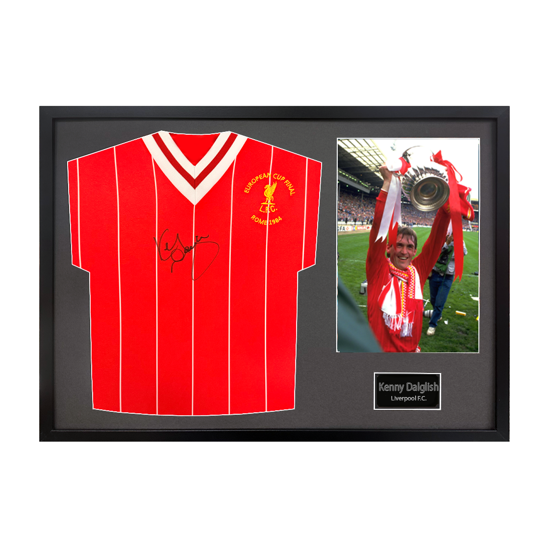 Kenny Dalglish Signed Liverpool Shirt Classic Frame