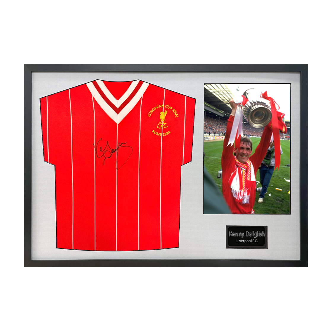Kenny Dalglish Signed Liverpool Shirt Classic Frame
