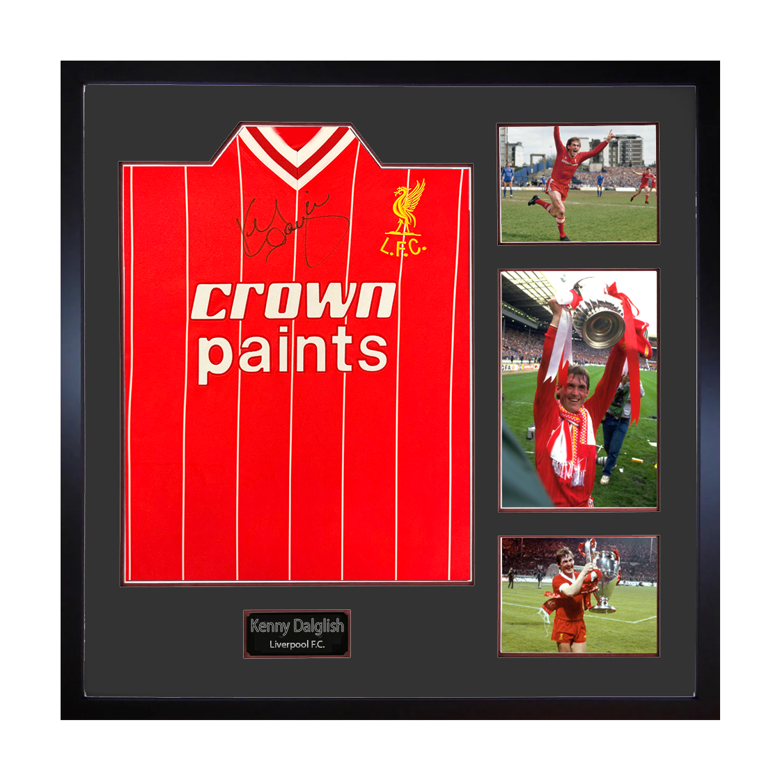 Kenny Dalglish Signed Liverpool Shirt Elite Frame