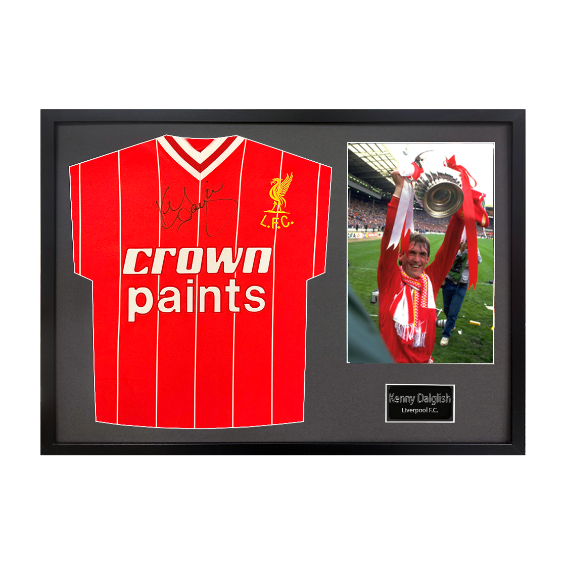 Kenny Dalglish Signed Liverpool Shirt Classic Frame