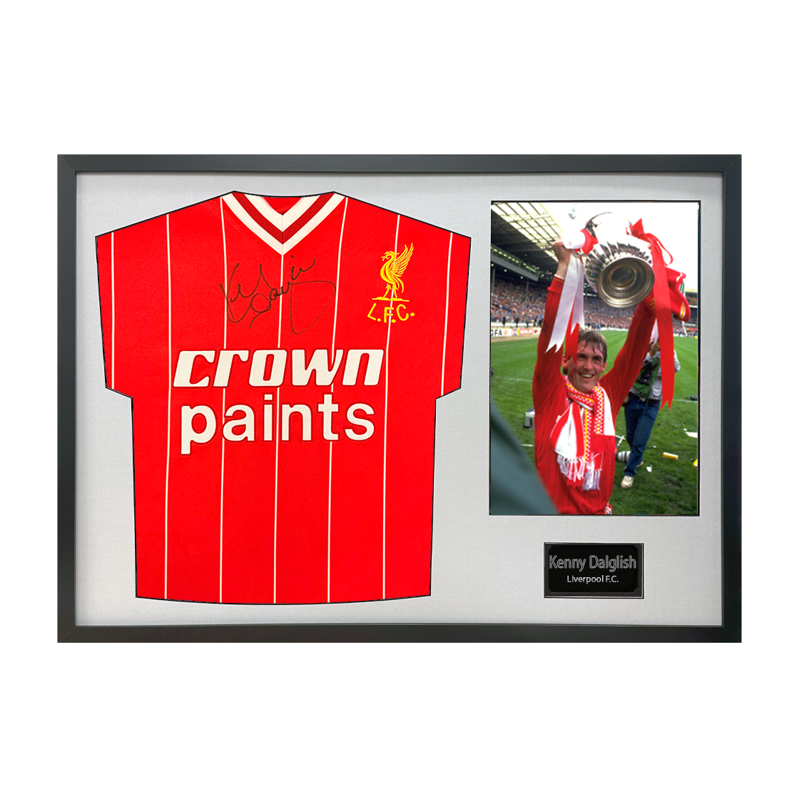 Kenny Dalglish Signed Liverpool Shirt Classic Frame