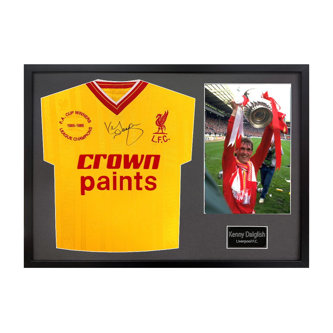 Kenny Dalglish Signed Liverpool Shirt Classic Frame