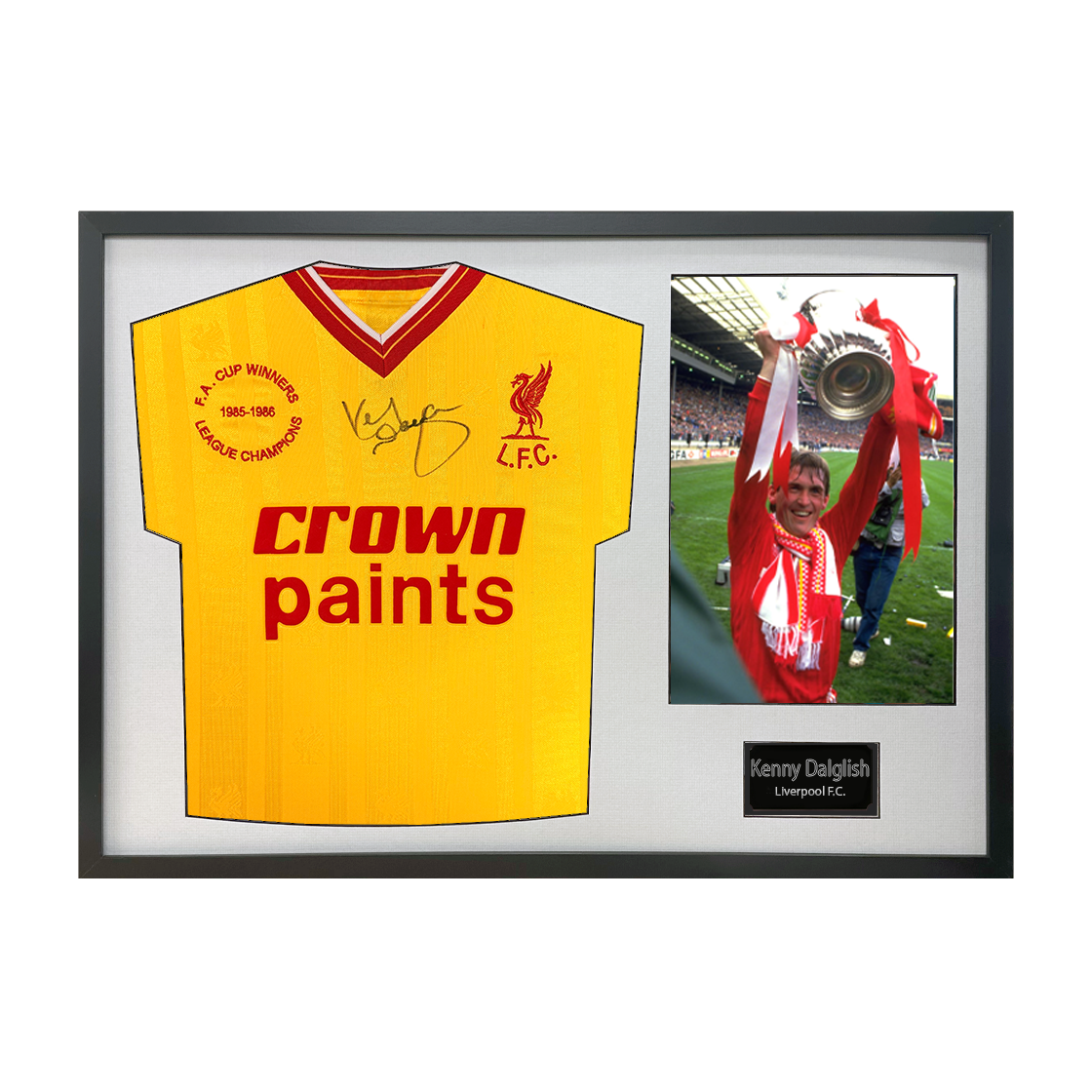 Kenny Dalglish Signed Liverpool Shirt Classic Frame