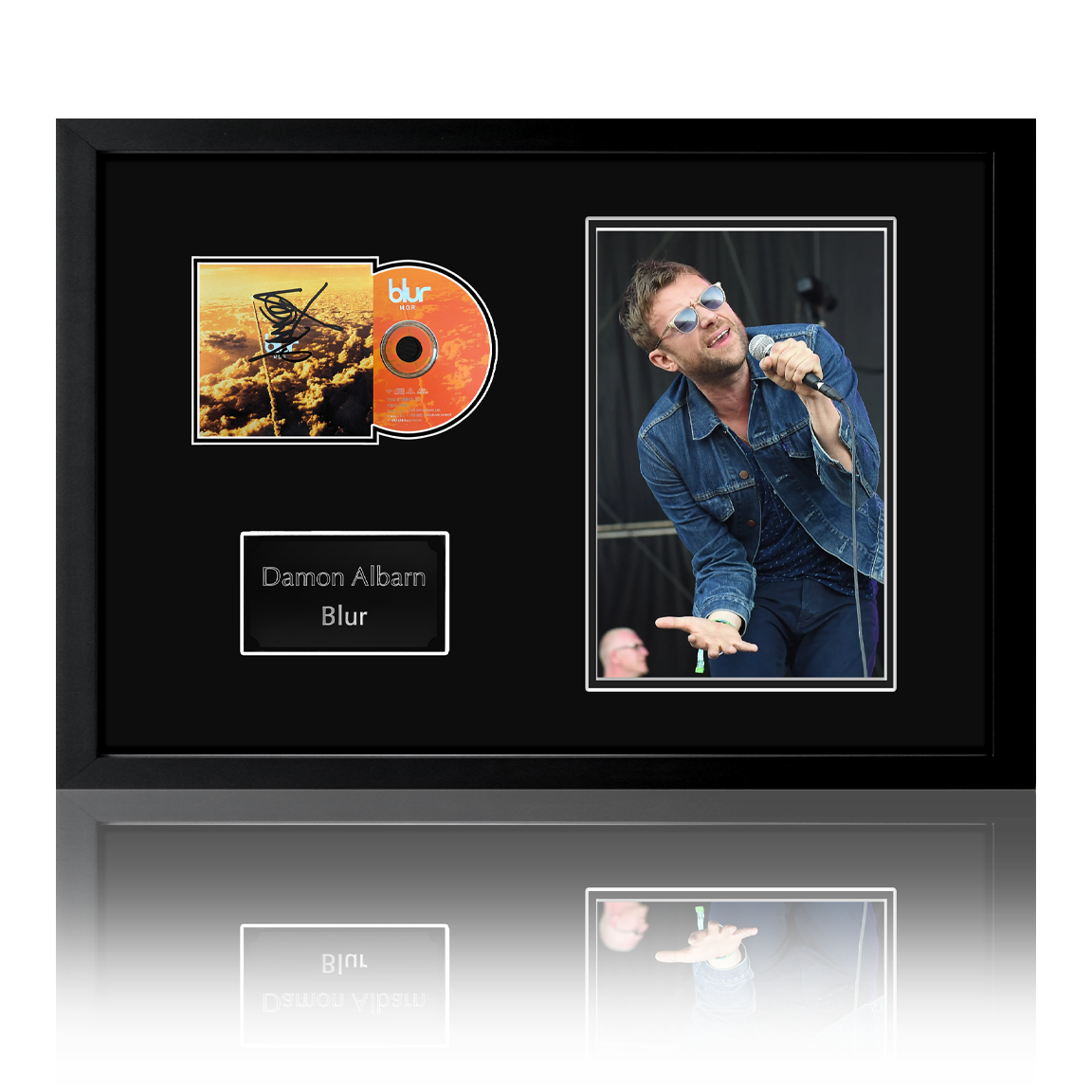 Damon Albarn Signed "Blur" CD Cover Iconic Frame