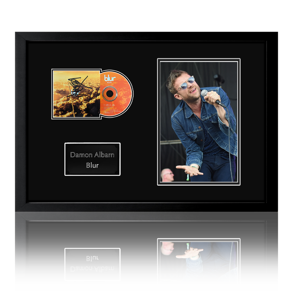 Damon Albarn Signed "Blur" CD Cover Iconic Frame