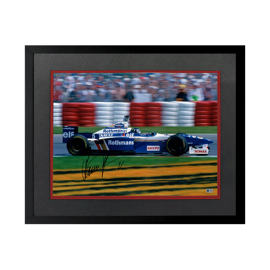Damon Hill Signed 16x12 Image Deluxe Mount Frame (ACG Cert)