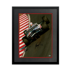 Damon Hill & David Coulthard Signed 16x12 Image Deluxe Mount Frame
