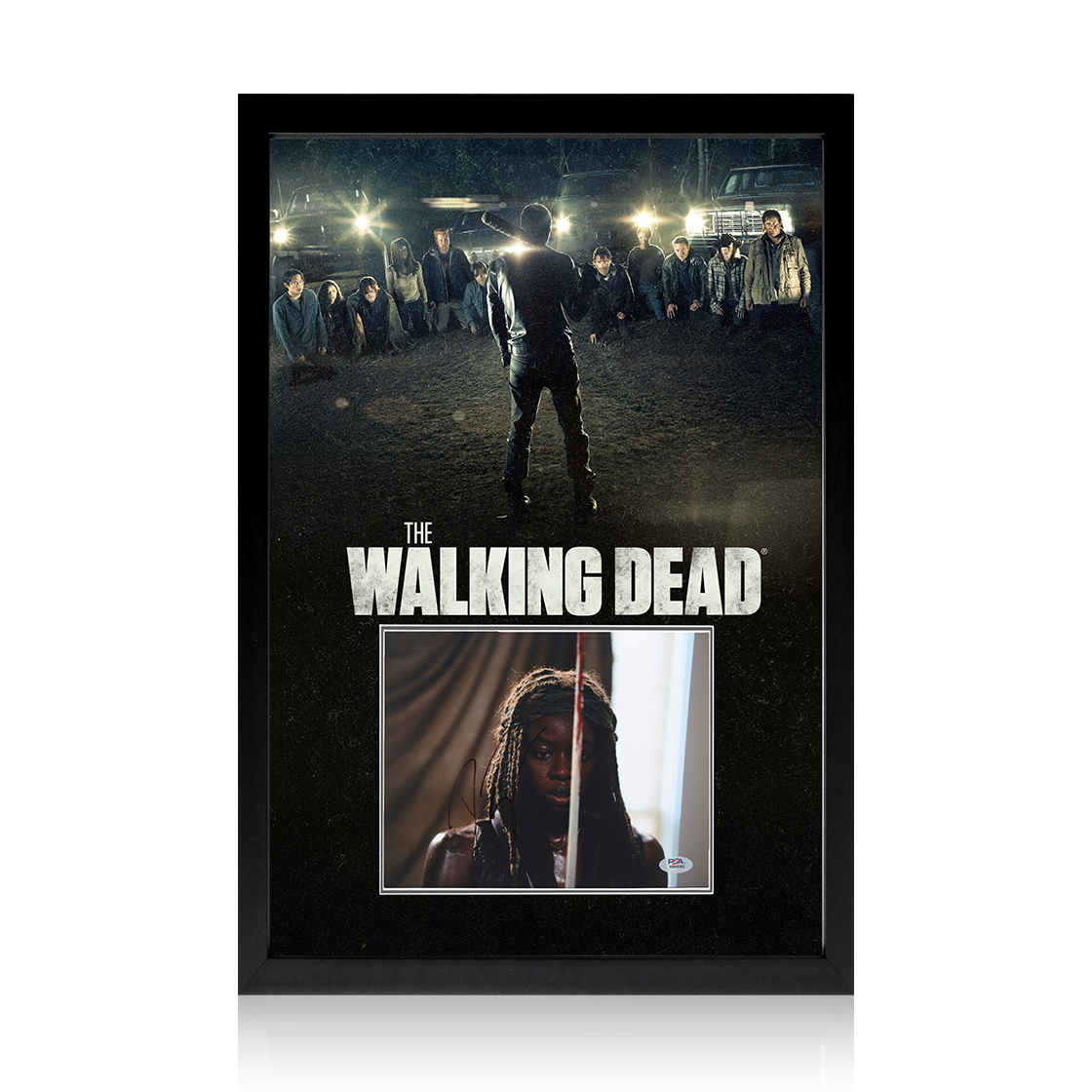 Danai Gurira Signed The Walking Dead Image Iconic Frame (PSA)