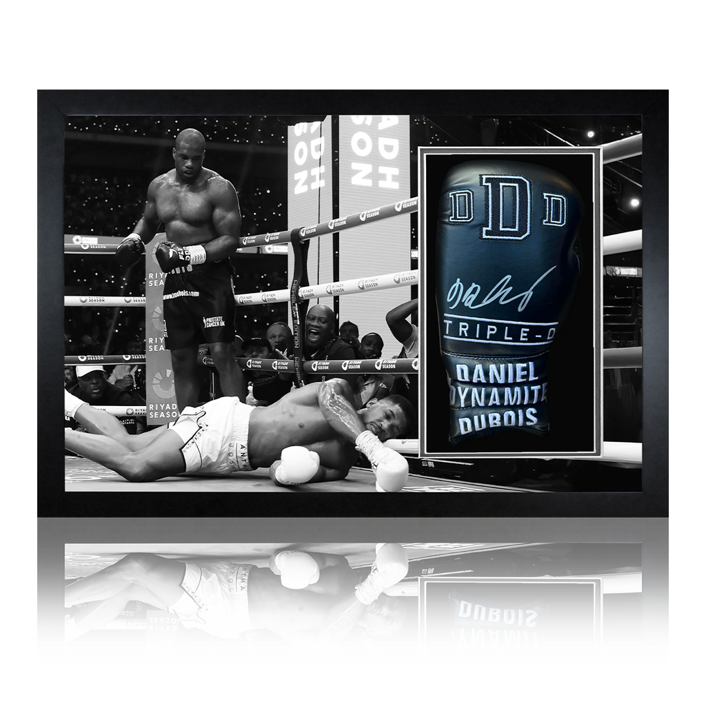 Daniel Dubois Signed Black Glove Iconic Frame