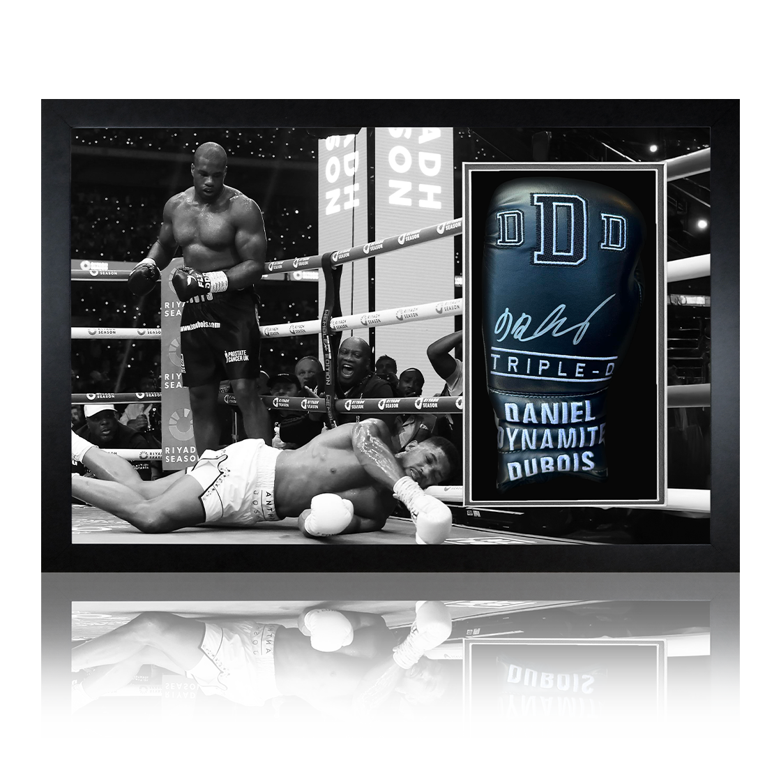 Daniel Dubois Signed Black Glove Iconic Frame