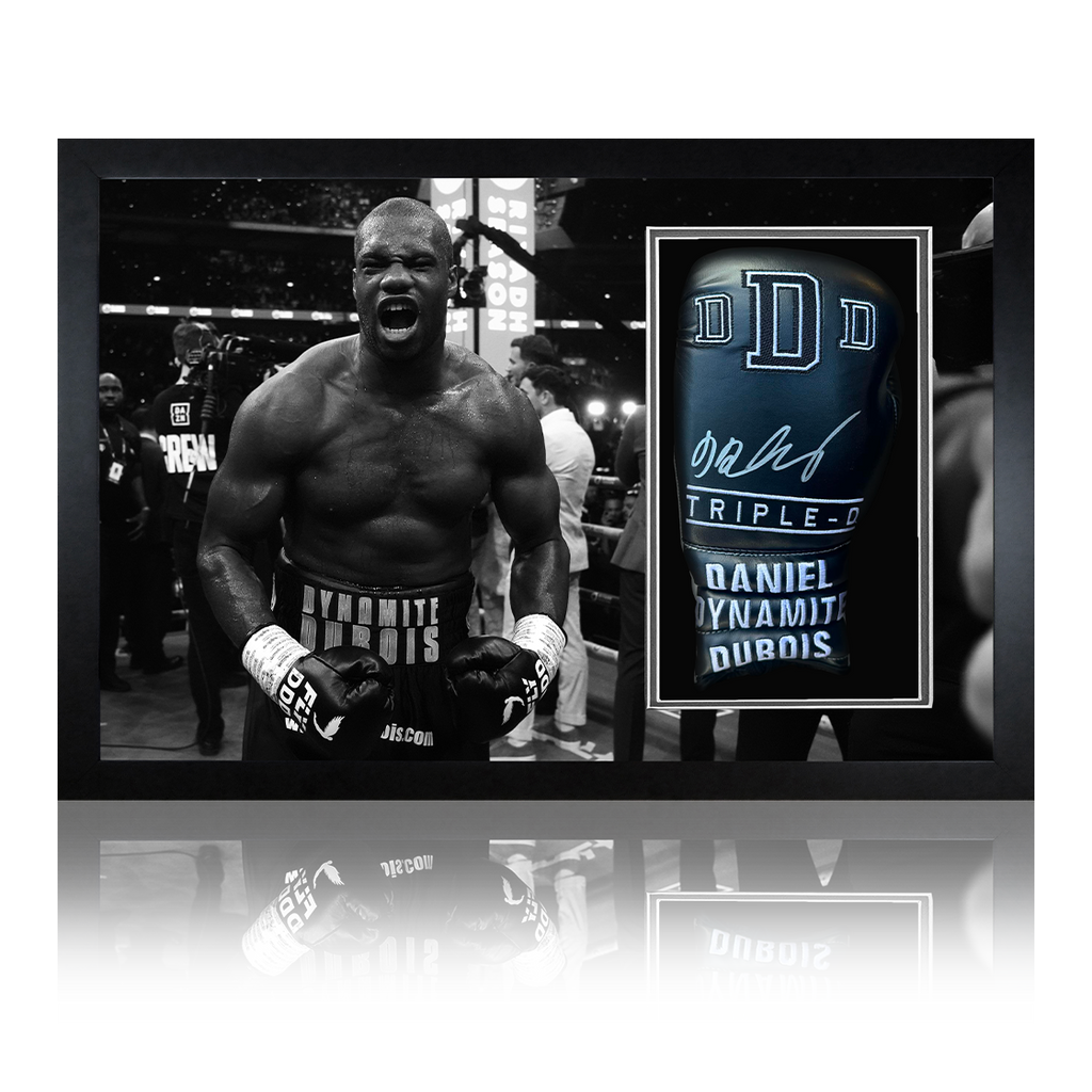 Daniel Dubois Signed Black Glove Iconic Frame