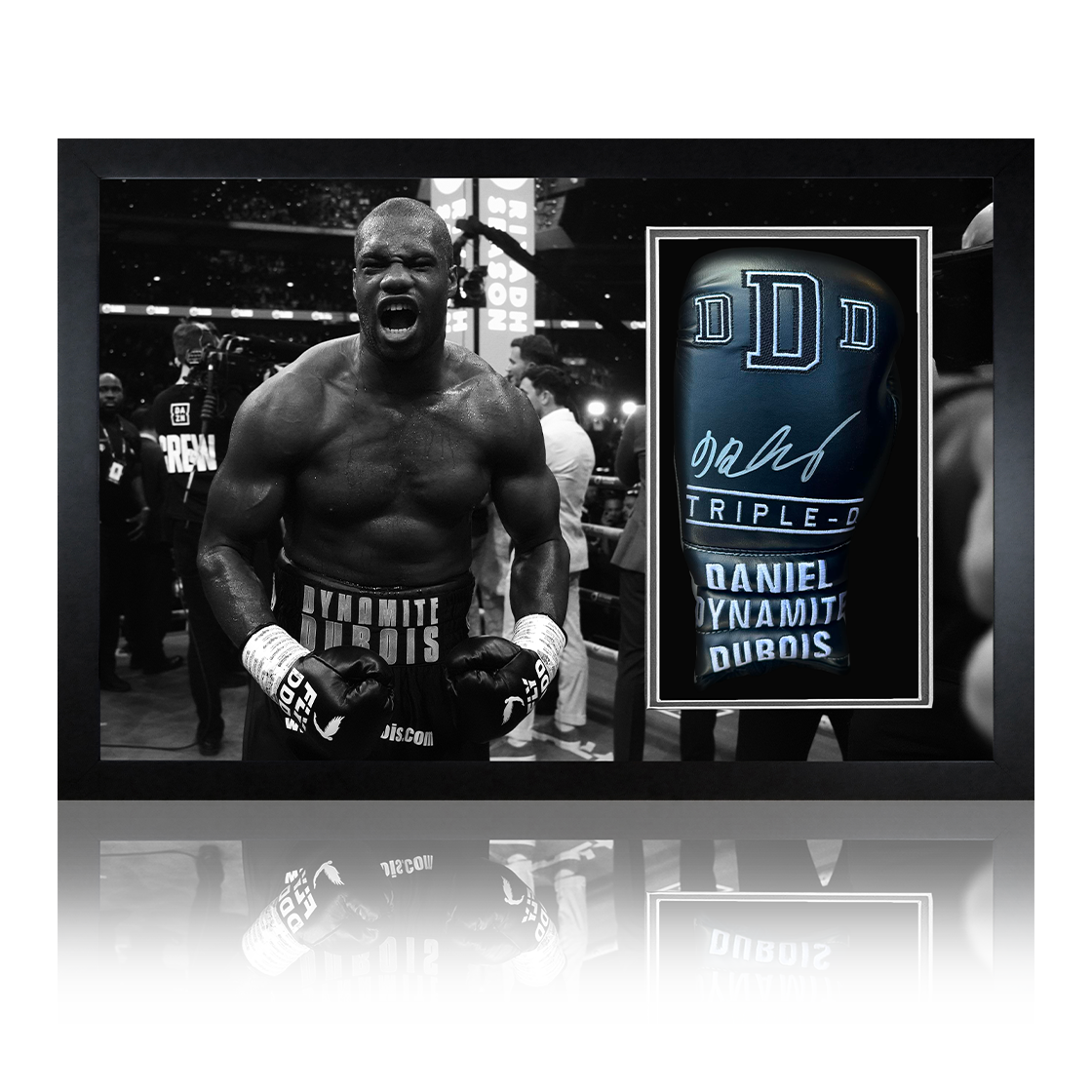 Daniel Dubois Signed Black Glove Iconic Frame
