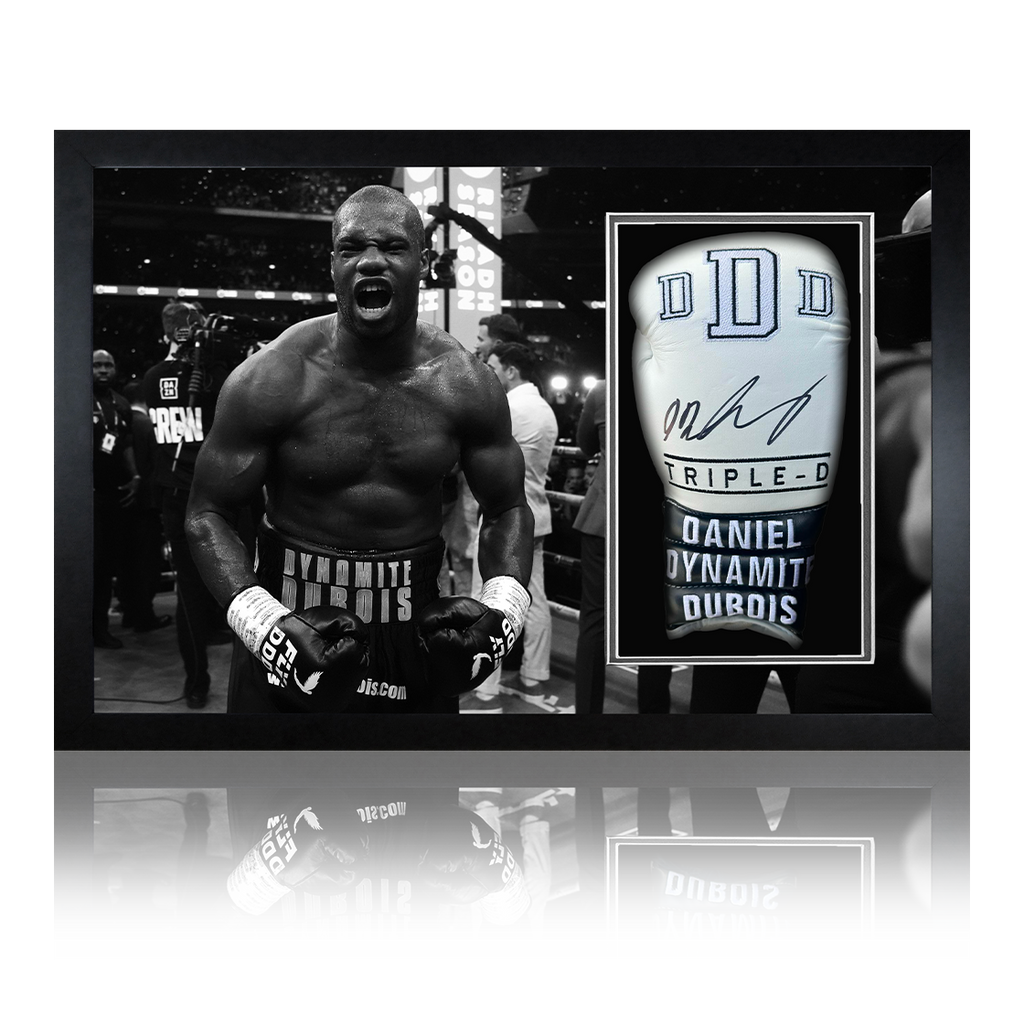 Daniel Dubois Signed White Glove Iconic Frame