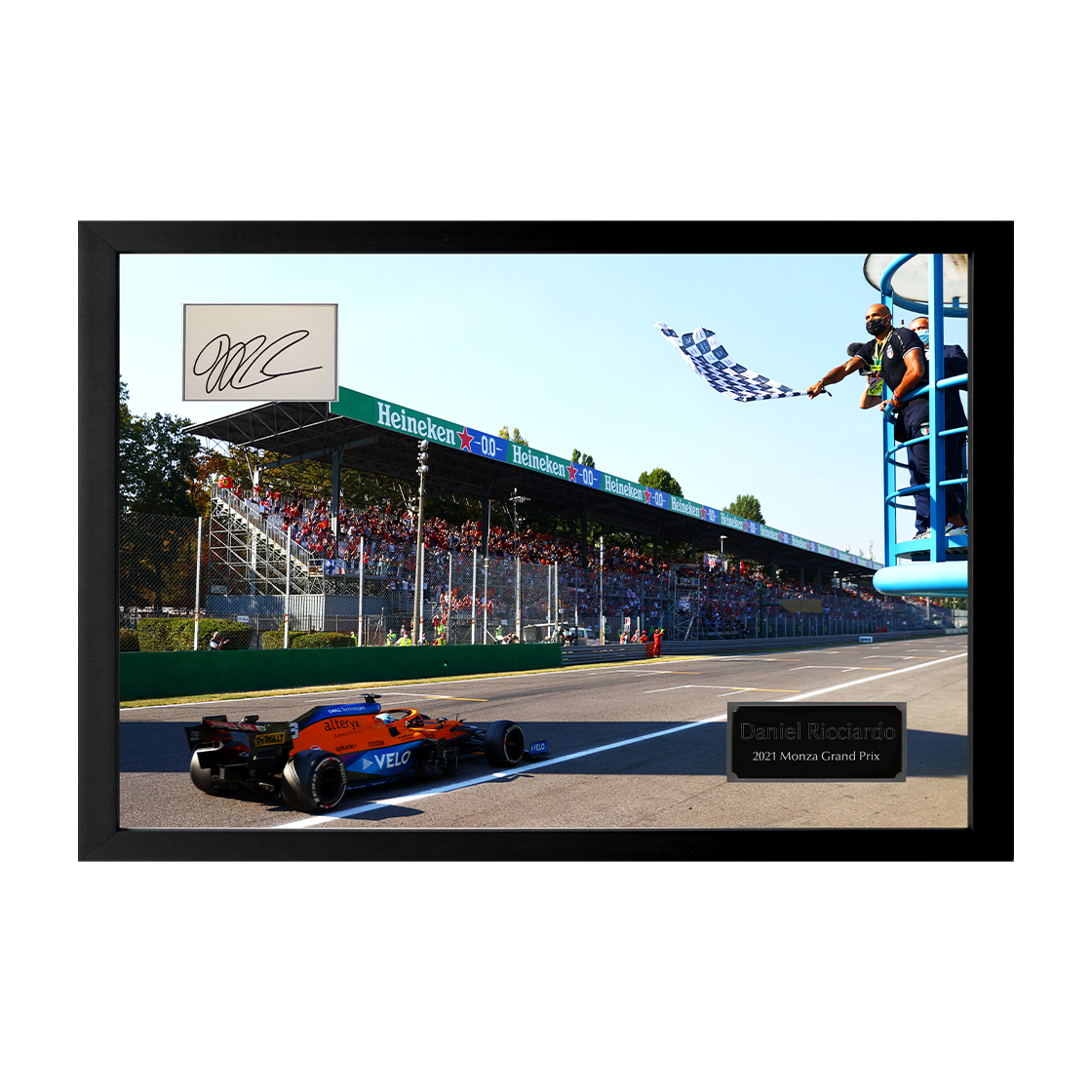 Daniel Ricciardo Signed McLaren F1 Team Cut Iconic Frame