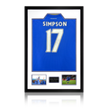 Danny Simpson Signed Leicester City Shirt Premium Frame