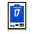 Danny Simpson Signed Leicester City Shirt Premium Frame