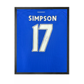 Danny Simpson Signed Leicester City Shirt Compact Frame