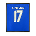 Danny Simpson Signed Leicester City Shirt Compact Frame